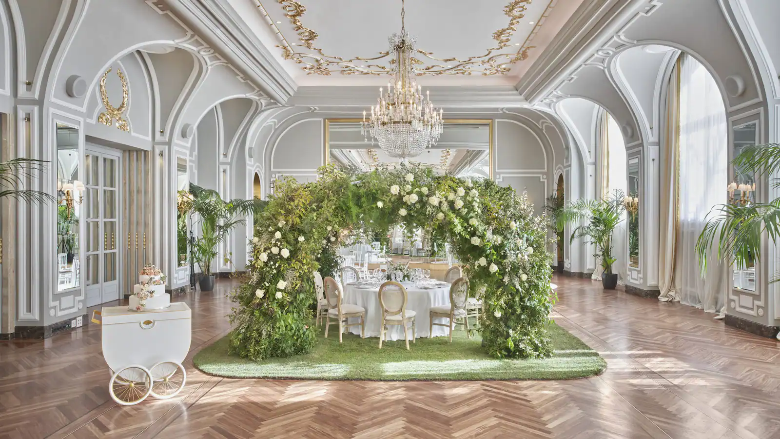 Salón Real en el Hotel Mandarin Oriental Ritz Madrid decorado para boda